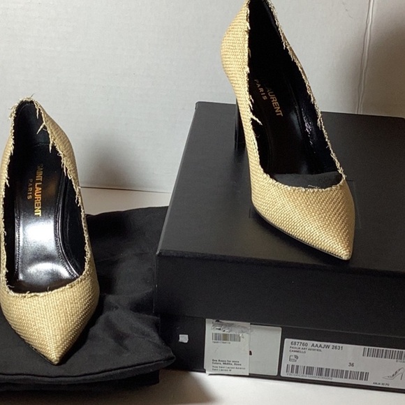 SAINT LAURENT
Anja raffia pumps - Picture 9 of 10